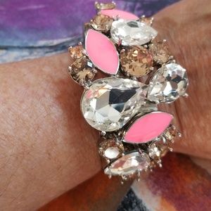 Kate Spade Silver and Pink Crystal Bracelet